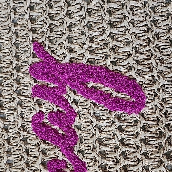 Time and Tru Tan Woven Tote with "Vacay" in Purple - Picture 8 of 12